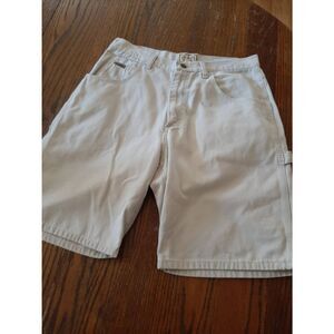 Mens Size 32 CE Schmidt Workwear Light Khaki Tan Hammer Loop Cotton Shirts Pocke